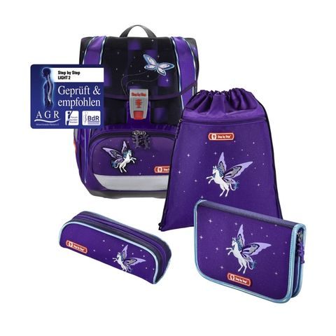 ŠKOLNÍ AKTOVKA LIGHT 2 PRO PRVŇÁČKY - 4-DÍLNÝ SET, STEP BY STEP PEGAS, CERTIFIKÁT AGR