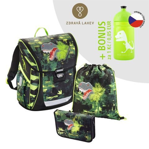 ŠKOLNÍ AKTOVKA - 3-DÍLNÝ SET, BAGGYMAX FABBY DINO