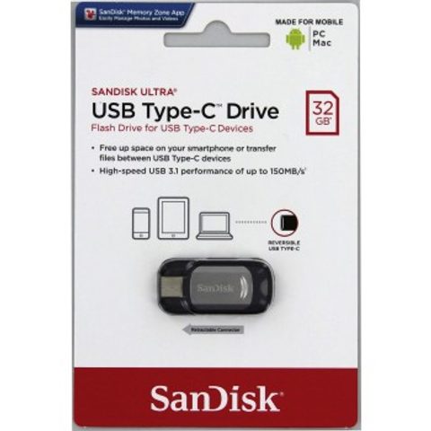 SANDISK ULTRA USB 3.1 GEN1 32 GB TYPE C