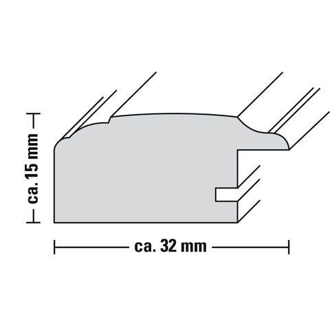 HAMA RÁMEČEK DŘEVĚNÝ IOWA, ŠEDÁ, 18X24 CM