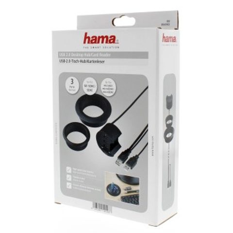 HAMA USB 2.0 STOLNÍ HUB/ ČTEČKA KARET
