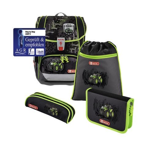 ŠKOLNÍ AKTOVKA LIGHT 2 PRO PRVŇÁČKY - 4-DÍLNÝ SET, STEP BY STEP TRAKTOR, CERTIFIKÁT AGR