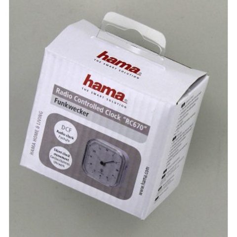 HAMA RC 670 RADIO CONTROLLED ALARM CLOCK, WHITE