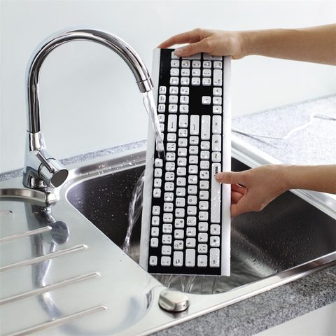 HAMA KLÁVESNICE COVO, VODĚODOLNÁ, KABELOVÁ, ČERNÁ/BÍLÁ