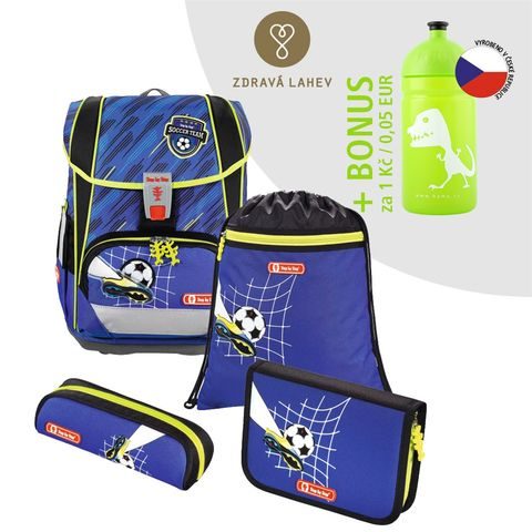 ŠKOLNÍ AKTOVKA LIGHT 2 PRO PRVŇÁČKY - 4-DÍLNÝ SET, STEP BY STEP FOTBAL, CERTIFIKÁT AGR