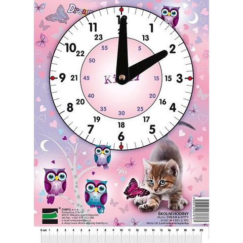 EMIPO ŠKOLSKÉ HODINY DREAM - KITTY