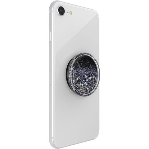 POPSOCKETS POPGRIP GEN.2, TIDEPOOL STARRING SILVER, STŘÍBRNÉ TŘPYTKY V TEKUTINĚ