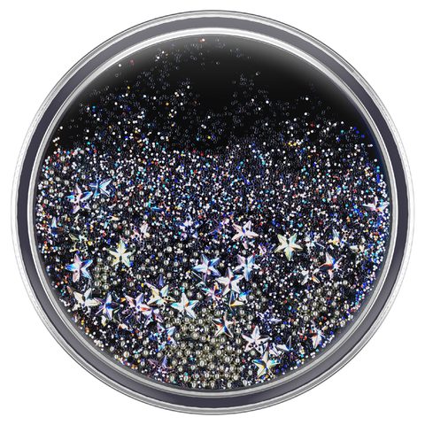 POPSOCKETS POPGRIP GEN.2, TIDEPOOL STARRING SILVER, STŘÍBRNÉ TŘPYTKY V TEKUTINĚ