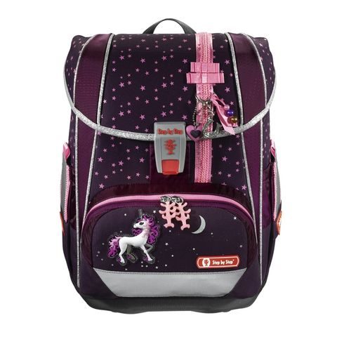 ŠKOLSKÁ AKTOVKA LIGHT 2 PRE PRVÁČIKOV - 4-DIELNY SET, STEP BY STEP JEDNOROŽEC, CERTIFIKÁT AGR