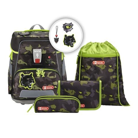 ŠKOLNÍ AKTOVKA E- SPACE-5-DÍLNÝ SET, STEP BY STEP S ELEKTRONICKY NASTAVITELNÝM BEDERÁKEM, PANTER