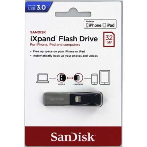 SANDISK IXPAND FLASH DRIVE 32 GB - IPHONE LIGHTNING CONNECTOR