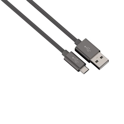 HAMA MICRO USB KABEL COLOR LINE, 1 M, ANTRACITOVÝ