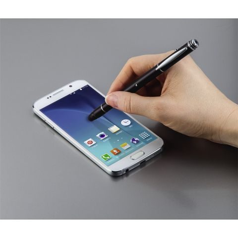 HAMA 3IN1 STYLUS WITH LASER POINTER AND BALLPOINT PEN, BLACK