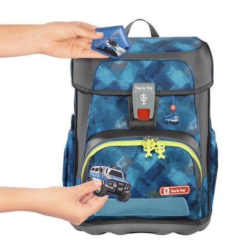 ŠKOLNÍ AKTOVKA CLOUD PRO PRVŇÁČKY - 5-DÍLNÝ SET, STEP BY STEP POLICIE, CERTIFIKÁT AGR