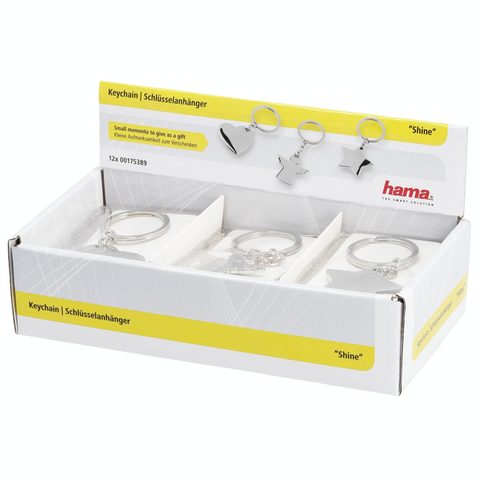 HAMA KOVOVÝ PŘÍVĚŠEK NA KLÍČE SHINE, BALENÍ 12 KS (CENA JE UVEDENA ZA 1 KS)