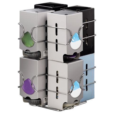 XAVAX DRŽIAK COMPATTO NA 64 KAPSLÍ TASSIMO, STRIEBORNÝ