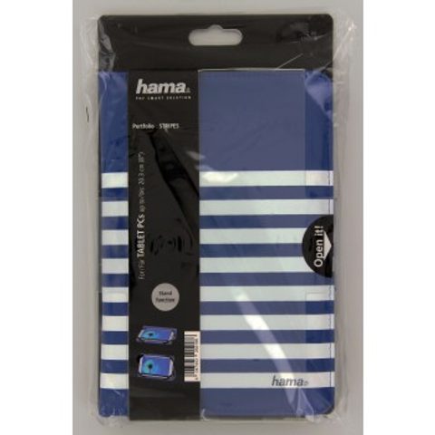 HAMA STRIPES PUZDRO NA TABLET DO 20,3 CM (8"), MODRÉ S BIELYMI PRÚŽKAMI