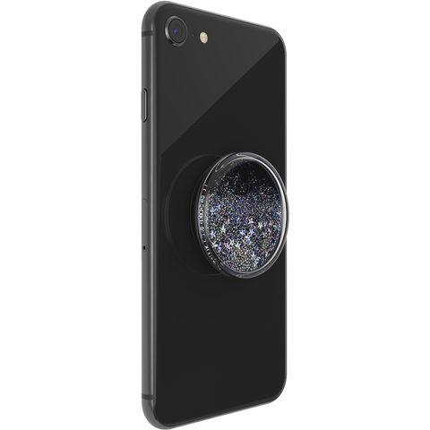 POPSOCKETS POPGRIP GEN.2, TIDEPOOL STARRING SILVER, STŘÍBRNÉ TŘPYTKY V TEKUTINĚ