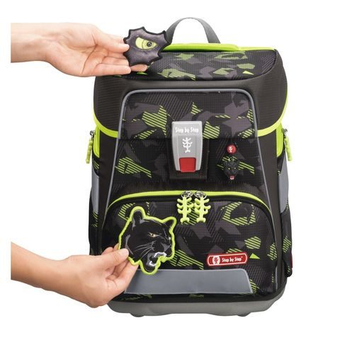 ŠKOLNÍ AKTOVKA E- SPACE-5-DÍLNÝ SET, STEP BY STEP S ELEKTRONICKY NASTAVITELNÝM BEDERÁKEM, PANTER