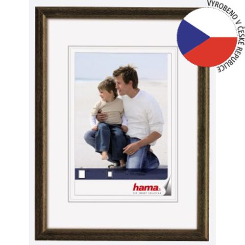 HAMA 1148 RÁMEČEK DŘEVĚNÝ OREGON, HNĚDÝ, 15X21CM