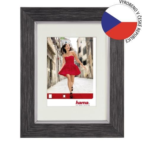 HAMA RÁMEČEK PLASTOVÝ PORTO, ANTRACITOVÁ, 13X18 CM