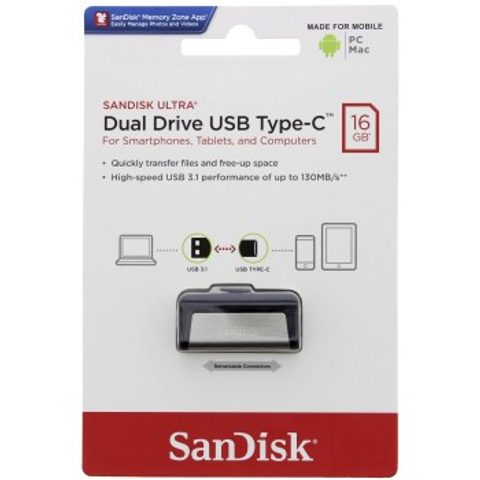 SANDISK ULTRA DUAL USB DRIVE 16 GB TYPE-CTM