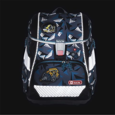 ŠKOLNÍ AKTOVKA/BATOH 2V1 PRO PRVŇÁČKY – 6-DÍLNÝ SET, STEP BY STEP STONE, CERTIFIKÁT AGR