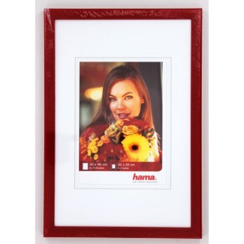 HAMA RÁMEČEK DŘEVĚNÝ BELLA, ČERVENÁ, 30X40 CM
