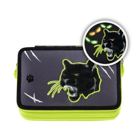 VYBAVENÝ BLIKACÍ PENÁL STEP BY STEP ČERNÝ PANTER