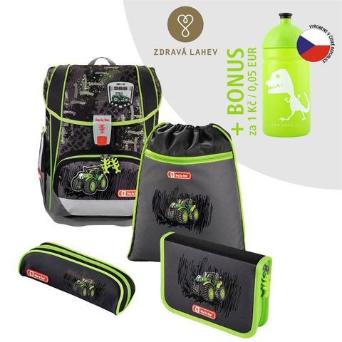 ŠKOLNÍ AKTOVKA LIGHT 2 PRO PRVŇÁČKY - 4-DÍLNÝ SET, STEP BY STEP TRAKTOR, CERTIFIKÁT AGR