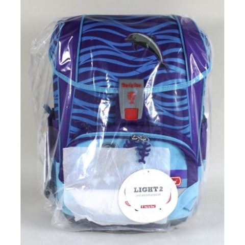 ŠKOLNÍ AKTOVKA LIGHT 2 PRO PRVŇÁČKY - 4-DÍLNÝ SET, STEP BY STEP DELFÍNI, CERTIFIKÁT AGR