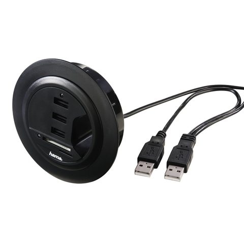 HAMA USB 2.0 STOLNÍ HUB/ ČTEČKA KARET