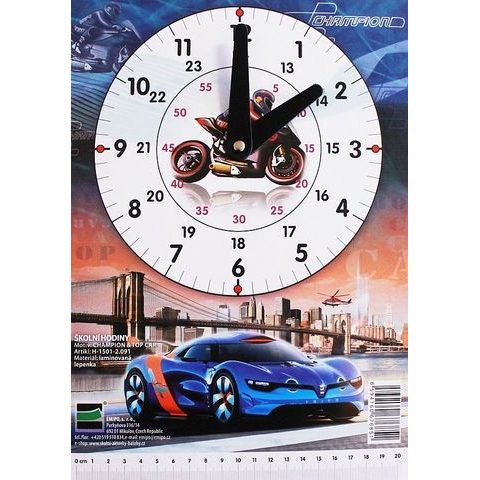 EMIPO ŠKOLSKÉ HODINY CHAMPION - TOP CAR