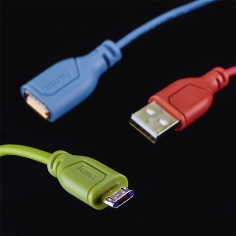 HAMA MICRO USB OTG REDUKCE FLEXI-SLIM, OBOUSTRANNÝ KONEKTOR, 15 CM, MODRÁ
