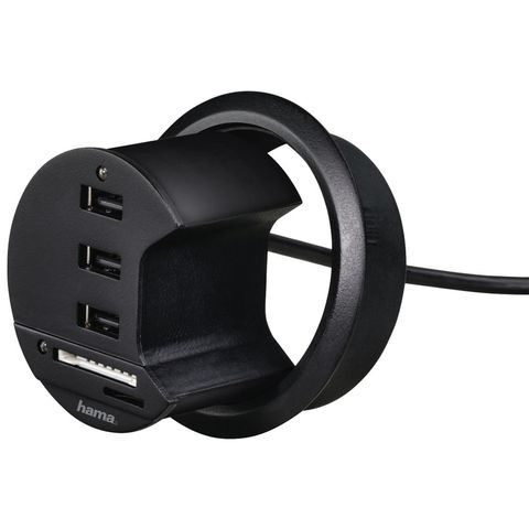 HAMA USB 2.0 STOLNÍ HUB/ ČTEČKA KARET