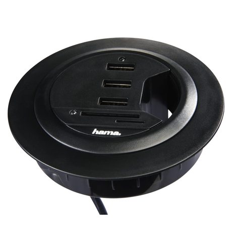 HAMA USB 2.0 STOLNÍ HUB/ ČTEČKA KARET