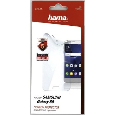 HAMA CRYSTAL CLEAR DISPLAY PROTECTION FILM FOR SAMSUNG GALAXY S9, 2 PCS