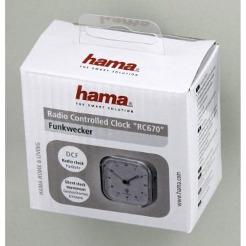 HAMA RC 670 RADIO CONTROLLED ALARM CLOCK, GREY