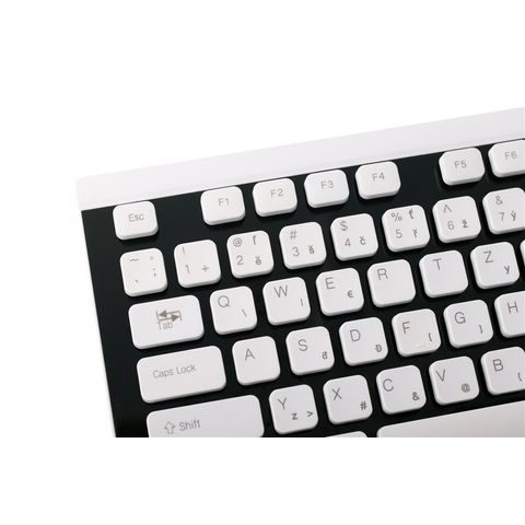 HAMA KLÁVESNICE COVO, VODĚODOLNÁ, KABELOVÁ, ČERNÁ/BÍLÁ