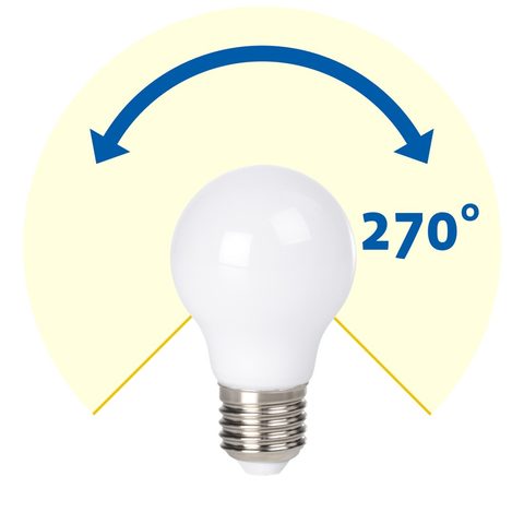 XAVAX LED ŽIAROVKA, 4,5 W (=40 W), E27, PLNE SKLENENÁ, TEPLÁ BIELA