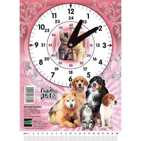 EMIPO ŠKOLSKÉ HODINY FAMILY PETS