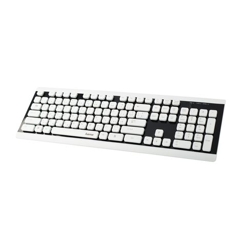 HAMA KLÁVESNICE COVO, VODĚODOLNÁ, KABELOVÁ, ČERNÁ/BÍLÁ