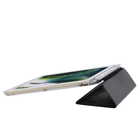 HAMA FOLD CLEAR TABLET CASE WITH STYLUS COMPARTMENT FOR APPLE IPAD 9.7 (2017/2018), BLACK