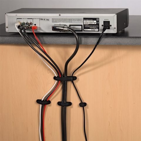 HAMA CABLE FASTENER EASY CLIP, BLACK, 10 PIECES