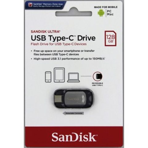 SANDISK ULTRA USB 3.1 GEN1  128 GB TYPE C