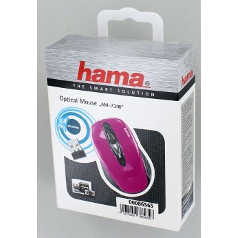 HAMA OPTICKÁ MYŠ AM-7300, ČIERNA/OSTRUŽINOVÁ