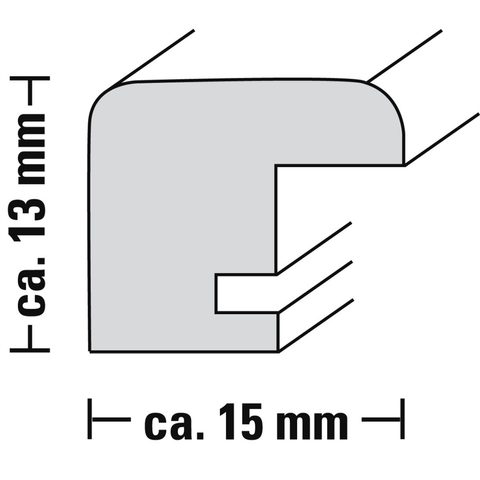 HAMA RÁMEČEK DŘEVĚNÝ BELLA, MODRÁ, 15X20 CM