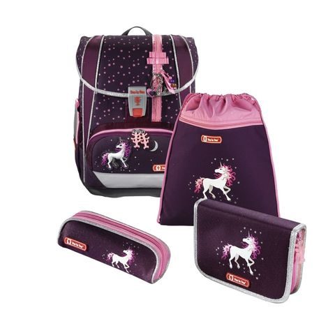 ŠKOLSKÁ AKTOVKA LIGHT 2 PRE PRVÁČIKOV - 4-DIELNY SET, STEP BY STEP JEDNOROŽEC, CERTIFIKÁT AGR