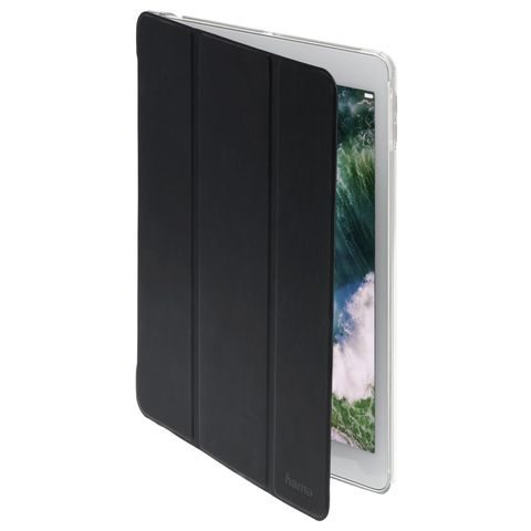 HAMA FOLD CLEAR TABLET CASE WITH STYLUS COMPARTMENT FOR APPLE IPAD 9.7 (2017/2018), BLACK