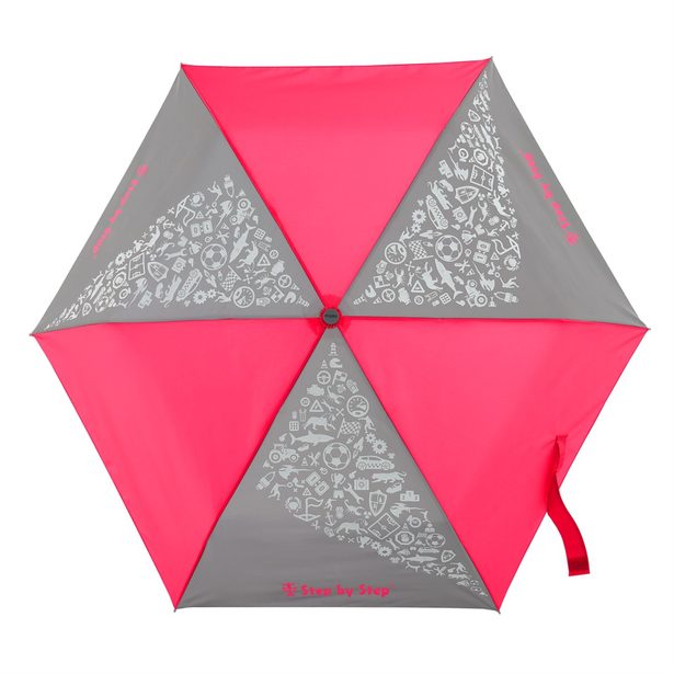 Dětský skládací deštník s magickým efektem, neonová růžová